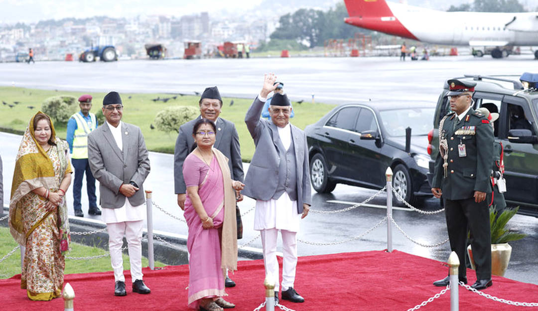 प्रधानमन्त्री ओली चीन प्रस्थान, एससीओ शिखर सम्मेलनमा सहभागी हुने