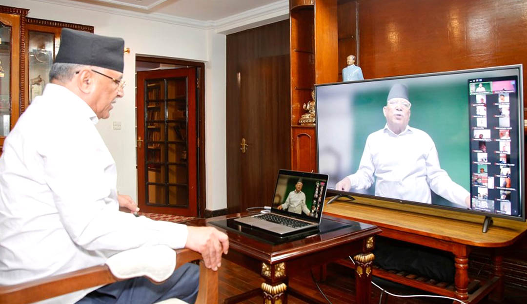 प्रचण्डको निर्देशनः गुटबन्दी छाडेर संगठन विस्तारमा लाग्न आग्रह