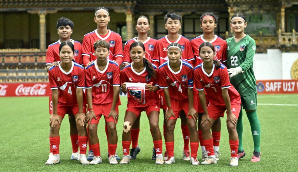 साफ यू–१७ महिला फुटबलः नेपाल आज बंगलादेशसँग भिड्दै