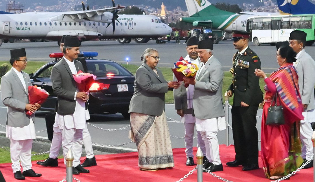 राष्ट्रपति रामचन्द्र पौडेल स्वदेश फिर्ता