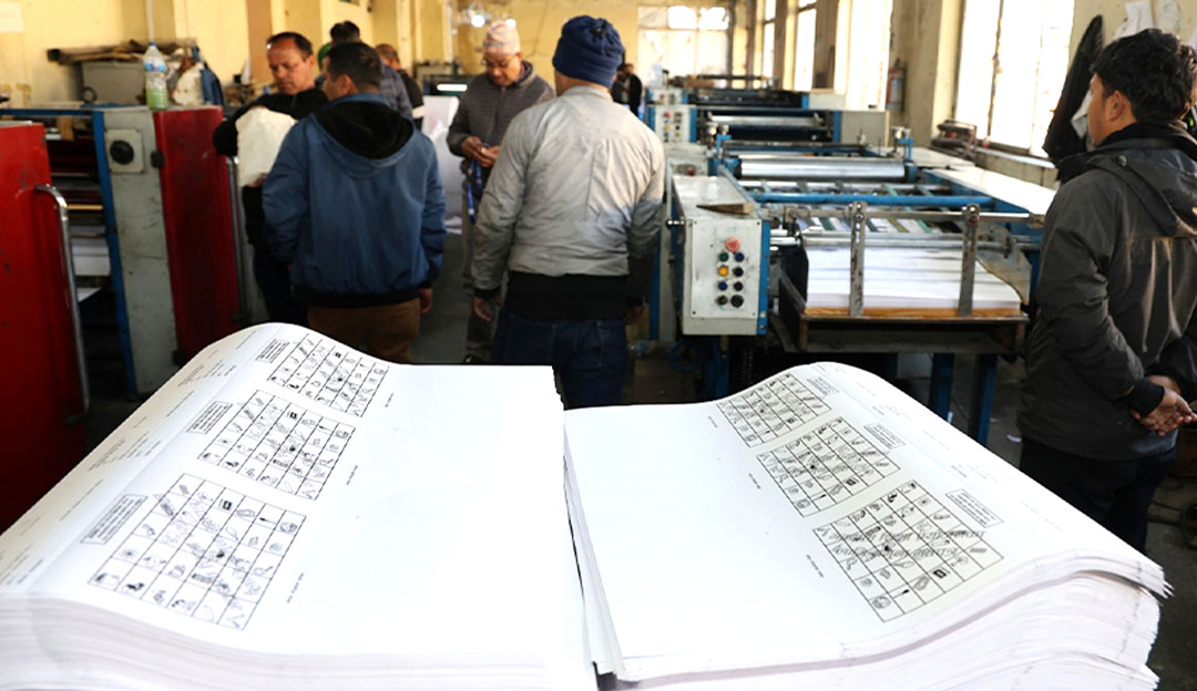 मतपत्र छपाइ अन्तिम चरणमा, २५ जिल्लाको प्याकिङसमेत सकियो